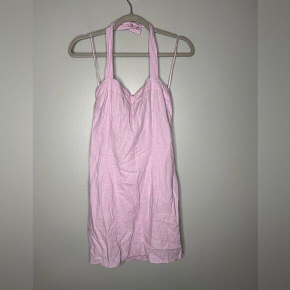 Abercrombie & Fitch Linen Blend Halter Neck Dress - Picture 1 of 6